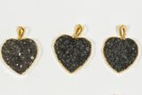 Lot: Druzy Amethyst Heart Pendants - Pieces #84075-2